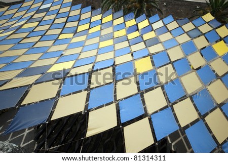 Close-up sunshade roof