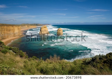 View of the 12 Apostles at Great Ocean Road, Melbourne, Australia