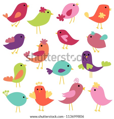 Vector Collection Of Abstract Birds
