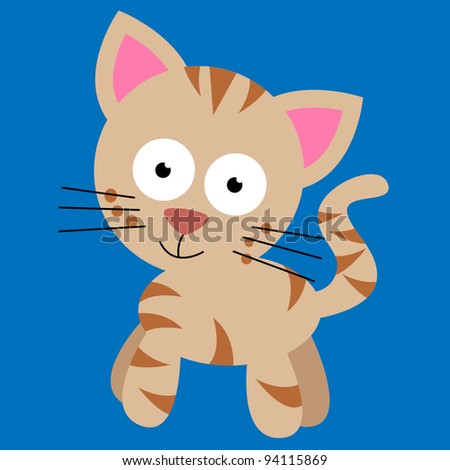 Cute Cartoon Cats on Cute Cartoon Cat Vector   94115869   Shutterstock