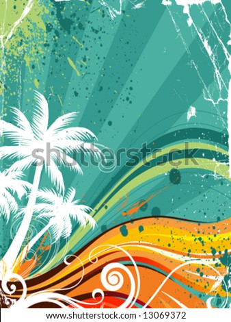 Summer Backgrounds on Summer Background Stock Vector 13069372   Shutterstock