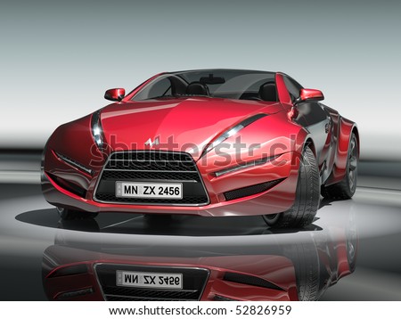 stock photo Red sports car