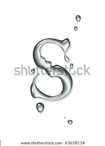 Vector water letter s Vector water letter s
