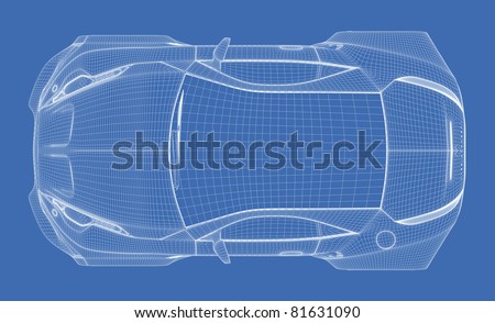Hybrid Car Blueprint