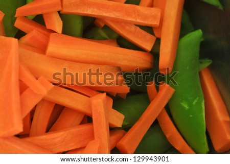 Close up carrot slices.