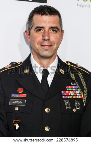 NEW YORK, NY - NOVEMBER 05: Brian McGough, Staff Sergeant, US Army, Veteran attend 2014 Stand Up For Heroes at Madison Square Garden on November 5, 2014 in New York City.