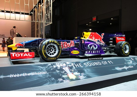 NEW YORK - APRIL 1: Infiniti exhibit at the 2015 New York International Auto Show during Press day,  public show is running from April 3-12, 2015 in New York, NY.
