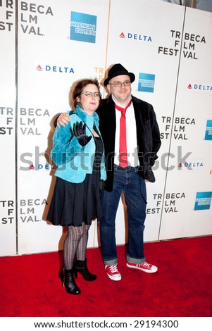 NEW YORK - APRIL 23: Kubilay Uner with guest  attends the at the premiere of \'Stay Cool\'  Tribeca Film Festival on April 23, 2009 in New York.