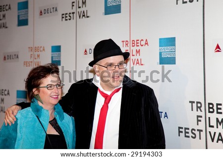 NEW YORK - APRIL 23: Kubilay Uner with guest  attends the at the premiere of \'Stay Cool\'  Tribeca Film Festival on April 23, 2009 in New York.