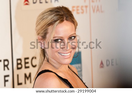 NEW YORK - APRIL 23: Actress Hilary Duff attends the 8th Annual Tribeca Film Festival \'Stay Cool\' premiere at BMCC Tribeca PAC on April 23, 2009 in New York.
