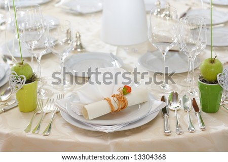 stock photo Wedding Table Setting