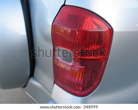 Stop light of a car.