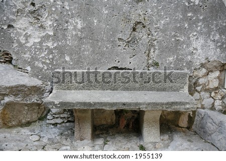 Old Italian stone bench.