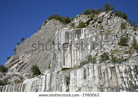 Abandoned marble quarry  near Carrera, Tuscany - Italy.