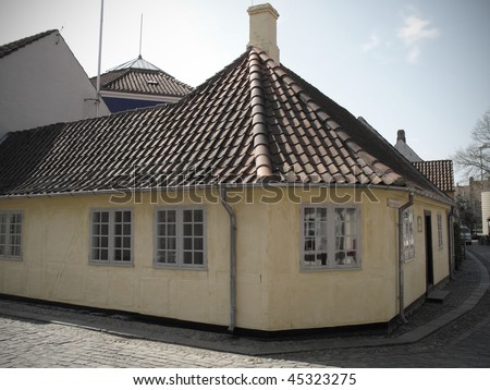The Danish fairytale writer Hans Christian Andersen?s house in Odense, Denmark.
