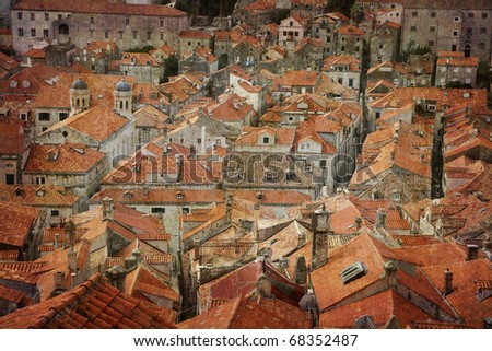 Roofs of Dubrovnik seen from the old town wall. More of my images worked together to reflect time and age.