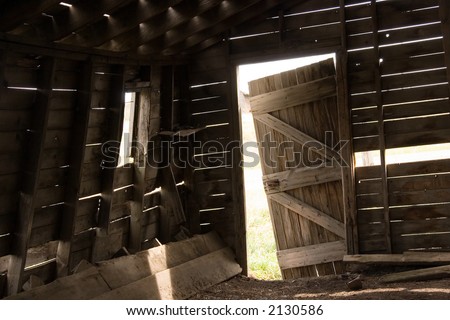 Barn door falling off its hinges