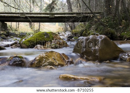 Bridge over creek in British Columbia, Canada