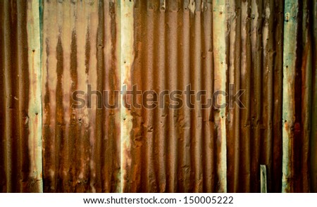 Rust on steel is the sun and rain for a long time