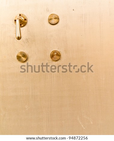 Doors and door knobs made of metal