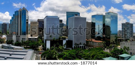 stock photo : Honolulu Skyline