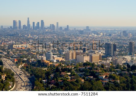 Los Angeles skyscrapers and Hollywood Skyscrapers