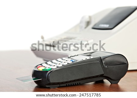 Credit Card reader and  cash register