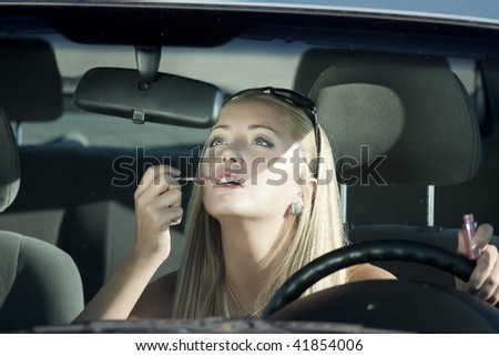 Make-up in the car