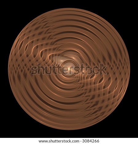 Copper Coin / Frisbee Fractal (Abstract)
