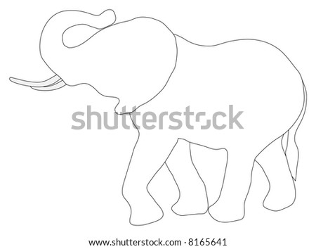 Black And White House Drawing. house Elephants in lack and