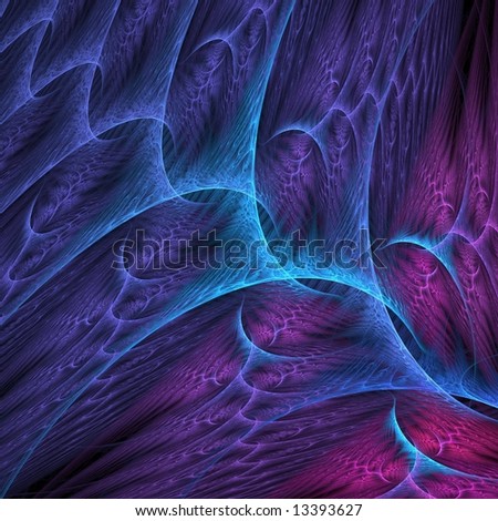  photo : Bright blue, pink and purple abstract design on black background