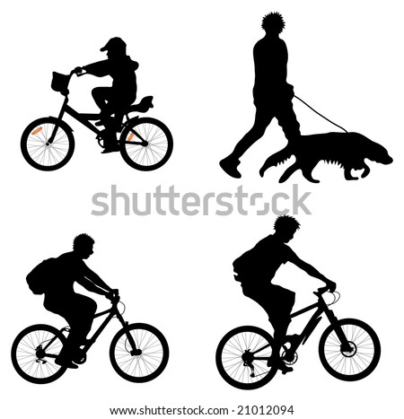 People Walking Clip Art. On a young woman walking dog