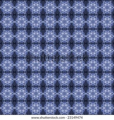 Intricate dark and light blue flower design (tile able)