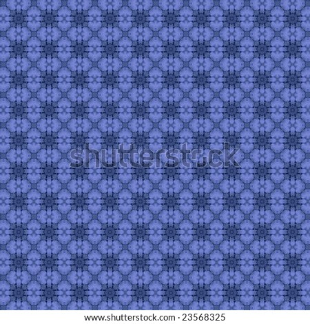Bright blue tile able flower pattern / wallpaper