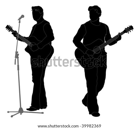 Acoustic Guitarist Silhouette