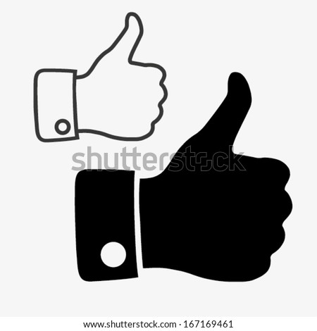 LIKE icon hand icon LIKE icon hand icon