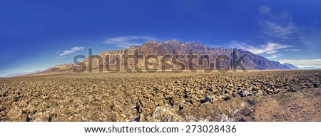 Panoramic view of Devils Golf Course in Death Valley California USA