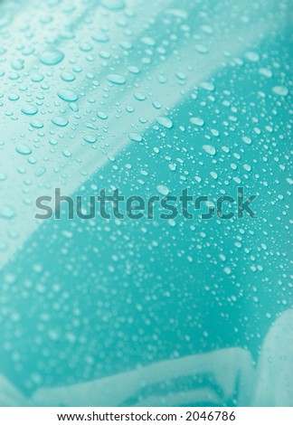 waterdrops on teal background