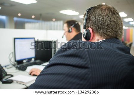 Real cubicle call center office space