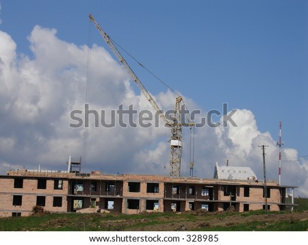at a building site. architectural