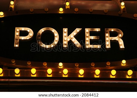 Poker neon sign