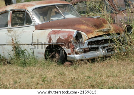 stock photo Rusty classic car