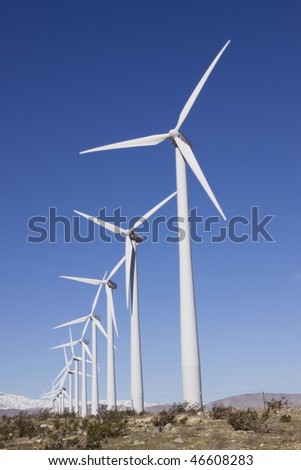 Wind turbines generating clean energy