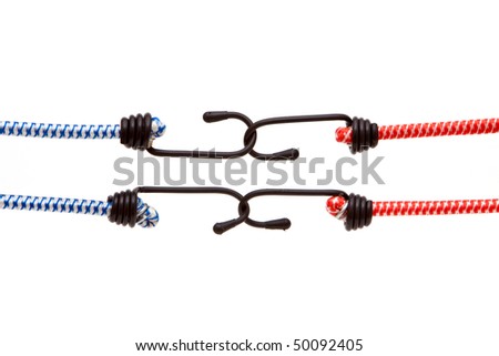 Blue and red cords