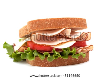 sandwich on wheat bread on