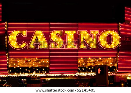 Bright shiny casino neon lights