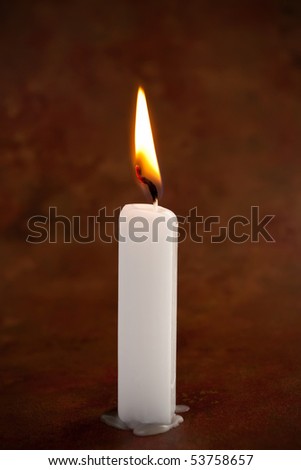 White Lit Candle