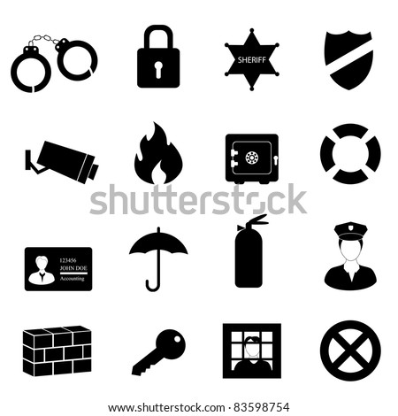 Safety and security icon set Safety and security icon set