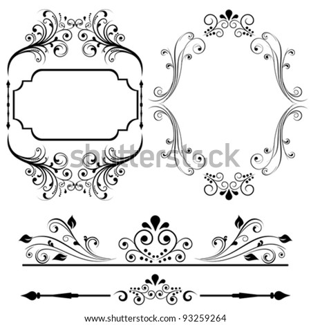 Free Vector Logo Design on Border And Frame Designs For Cards Or Invitations Stock Vector
