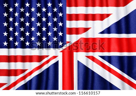 USA and UK flag